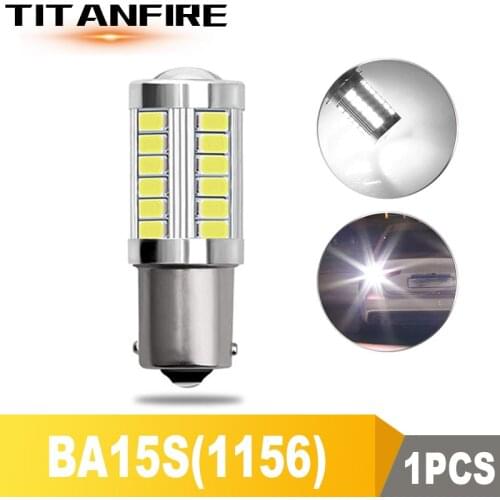 TF30 1Pcs 1156 7506 BA15S P21W LED 5630 5730 Car Tail Bulb Brake 12V Auto Reverse Daytime 12V Interior Accessories Ornaments