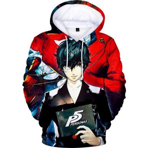 New 3D Print Persona 5 Hoodies Kpop Cartoon Anime Hoodie sweatshirts Street Weat Style Pullovers Men/women Casual Outwear Coat