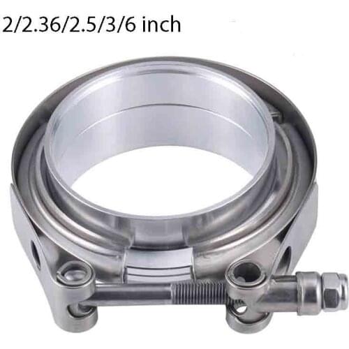 V band Clamp 2/2.36/2.5/3/6 inch Stainless Steel V-band Clamp Male Female Exhaust Flange Stainless Steel Vband Clamps