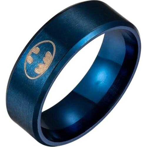 Vintage Engrave Bat Rings Fashion Retro Style Ring For Women Men Bat Jewellery Accept Custom Logo