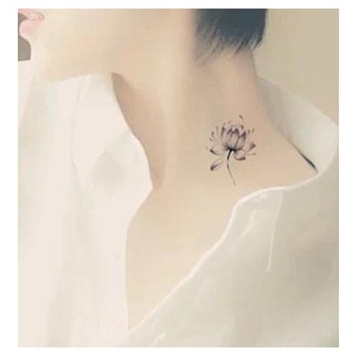 Waterproof Temporary tattoo sticker Lotus for girl women tatto stickers flash tatoo fake tattoos