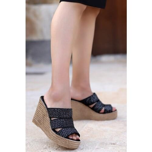 Woggo Pnt 439022 Skin Daily 11 Cm Wedges Female slippers Womens Slippers Woman slippers