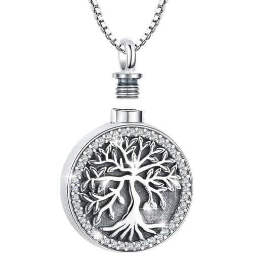 1PC Tree Pendant Cremation Jewelry For Ashes, Urn Necklace For Women