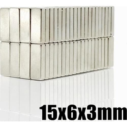 10/20/50/100/500Pcs 15x6x3 Neodymium Magnet 15*6*3 NdFeB Magnets Block Super Powerful Strong Permanent Magnetic imanes Block