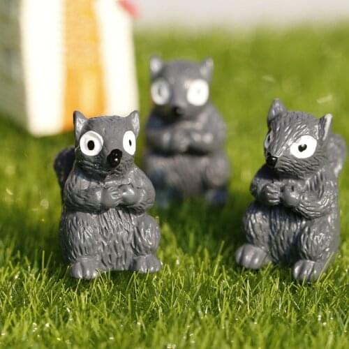 10Pc Decor Cabochon Sale Mini Resin Squirrel Mill Fairy Garden Miniatures Gnome Moss Terrarium Decor Crafts Bonsai Home For DIY