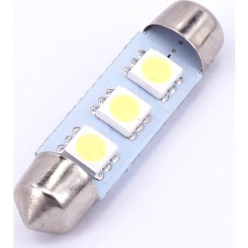 100pcs 41mm 5050 3 SMD Car Auto 12V Interior LED Licence Plate Dome Roof map Light Festoon Lamp Bulb white red blue pink