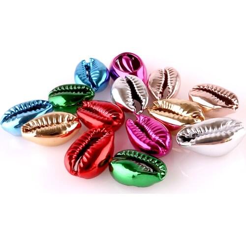 20Pcs/Lot Multi Color Sea Shell Charms Making Nautical Conch Pendant Metal Earrings Bracelet Jewelry Accessories
