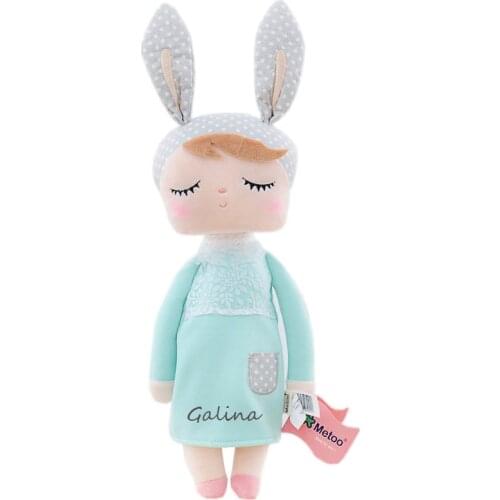 2020 Personalized Metoo Angela Keppel Doll Girl Baby Stuffed Animals Sleeping Bunny Rabbit Soft Plush Toys Customized Name