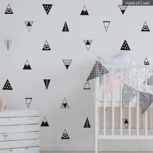 24pcs Little Mountain Baby Girl Room Decor Wall Stickers Children Bedroom Mural For Kids Room Children PVC Decals Poster DW20206