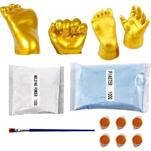3D Plaster Mold Baby Hand Footprint Souvenir Handprint Casting Kit Newborn Baby Item Memorable Couples Wedding Holding Bebe Gift