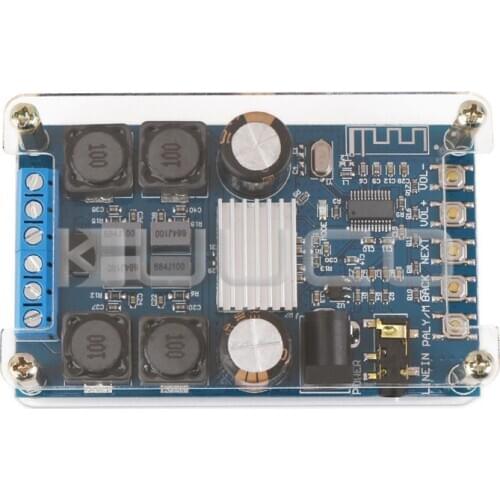 5 PCS/LOT DC 12V 24V Audio Module 50W*2 Dual Channel Amplifier Board DC 4.5~27V Bluetooth Amplifier with Protective Shell