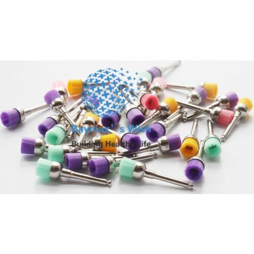 50Pcs Dental Lab Nylon Polishing Polisher Brushes Bowl Types For Dentistry Clinic Supplies