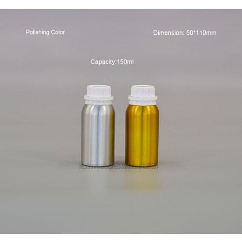 500pieces/lot 150ml Silver/Gold Anodized Aluminum Essential Oils Naked Bottle Hydrosol Bottle