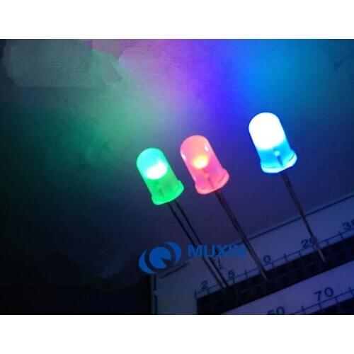 500PCS x 5mm RGB 7 color Fast Flash Diffused Long Leg Ultra Bright LED light-emitting diode LED