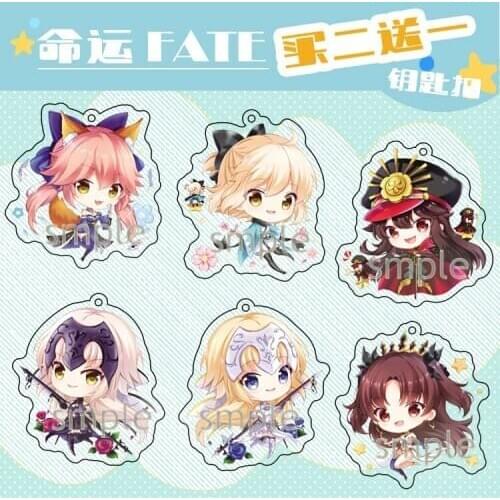 Fate/Grand Order Saber Ereshkigal Joan of Arc Acrylic Keychain Cartoon Itabag Decor Pendant Keyrings Toy Cute Xmas Gifts