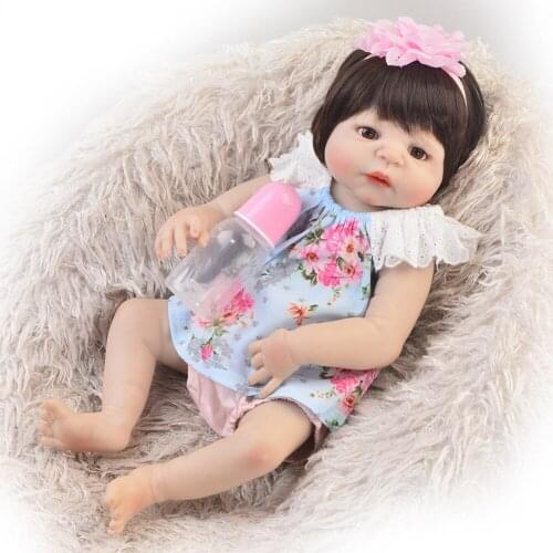Bebe Real Reborn 57CM Full Body silicone Girl Reborn Babies Doll Bath Toy Lifelike Newborn Princess Baby Doll Bonecas reborn