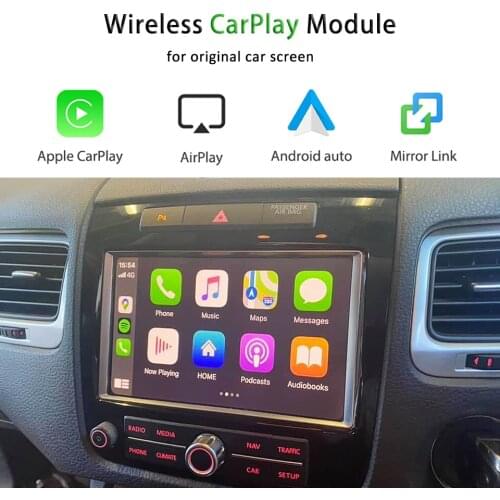 Wireless Apple CarPlay for Volkswagen Touareg RNS850 Car Play Android Auto Siri Phone Screen Mirror-Link