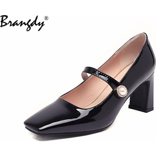 Brangdy Fashion Women Brand High Heels Platform Mary Jane Shoes Female Buckle Strap Lolita Shoes