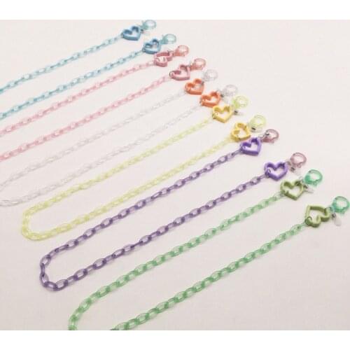 New Candy Color Heart Acrylic Lanyard Mask Chain Glasses Chain Lanyard Mask Anti-dropping Rope Glasses Rope Eyeglasses Chains