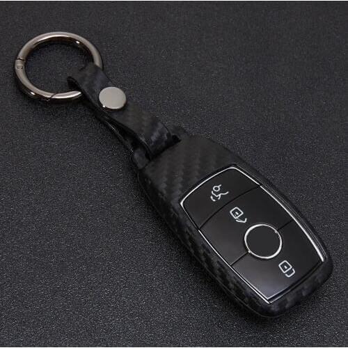 Carbon Fiber Pattern Car Key Cover Case For Mercedes Benz W213 AMG 2017 E S Class E300 E260 E200 E300L E200L E320 W205 S213 C238