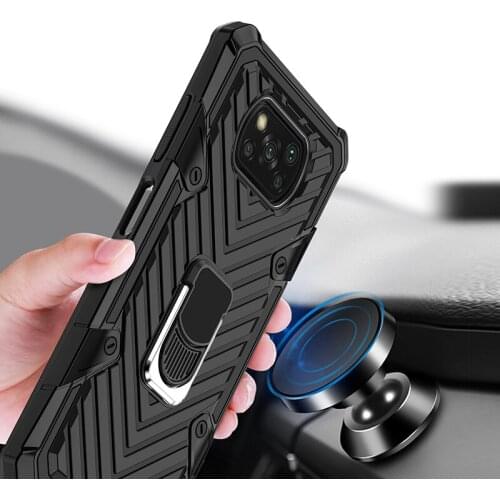 For Xiaomi POCO X3 NFC Cases Shockproof Armor Case Ring Stand Bumper Phone Case Back Cover For Xiaomi Pocophone X3 NFC Cases