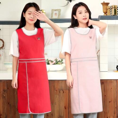 Vest-style apron household kitchen cooking waterproof and oil-proof cute Japanese ladies fashion manicure and beauty shop work