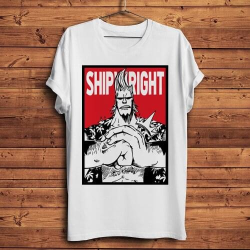 Shipwright Franky funny anime t shirt men new white short sleeve homme casual tshirt unisex ONE Pirate ACGN streetwear tee