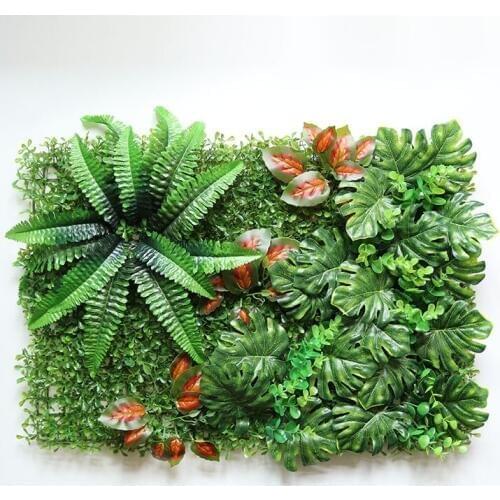 40*60cm Artificial Plant Simulation Plant Wall Lawn Milan Eucalyptus Grass Plastic Fake Lawn Green Plant Wall Door Decoration
