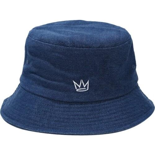 2021 New Washed Retro Cowboy Fisherman Hat Men and Women Outdoor Wild Crown Embroidery Basin Cap Sun Hat Trend