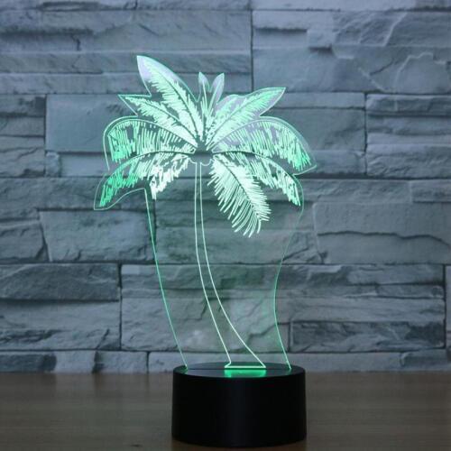 Coconut Tree 7 color change Led Night Light Colorful Touch Charging Led Visual Gift Table Kids Lamp Remote Touch switch 3d Lamp