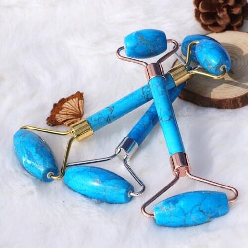 Face Massager Jade Natural Stone Rollers Rose Quartz Crystal Slimmer Lift Wrinkle Double Chin Remover Beauty Care Slimming Tools