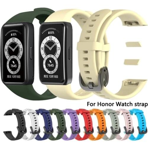 Candy Colors Soft Silicone Sport Strap For Huawei Honor Band 6 Replacement Strap Accessories for honor band6 Men Women Universal