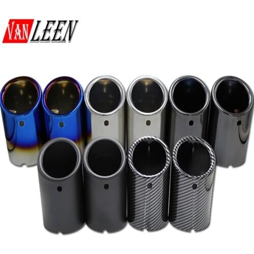 70mm Car Exhaust Muffler Tip Pipe Cover For 1.4T 1.6T VW Golf 6 7 MK7 MK6 Jetta Polo 6R Skoda Superb Octavia A5 A7 Accessories