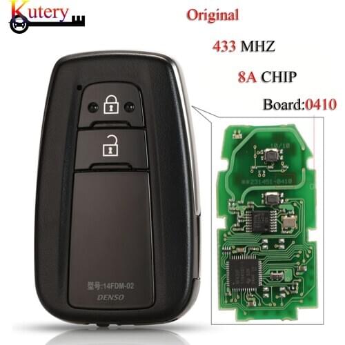 Kutery Original Remote Smart Car Key For Toyota CHR C-HR IzoA 2018 2019 2020 2Buttons Keyless-Go ASK 433MHZ 8A Chip