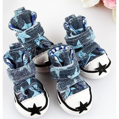 Casual Pet Shoes Star Print Anti-Slip Sneakers Breathable Boots For Puppy Dogs
