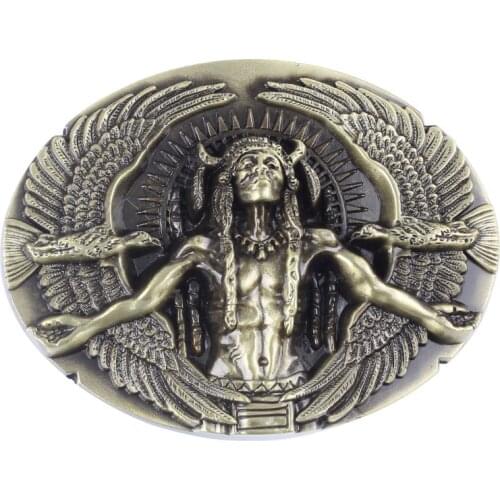 A portrait belt buckle