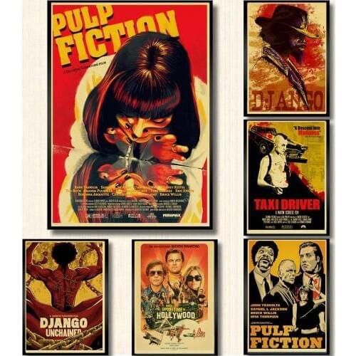 Quentin Tarantino Movie Kill Bill/pulp Fiction/django Unchained Retro Poster Kraft Paper Wall Posters for Home Room Painting