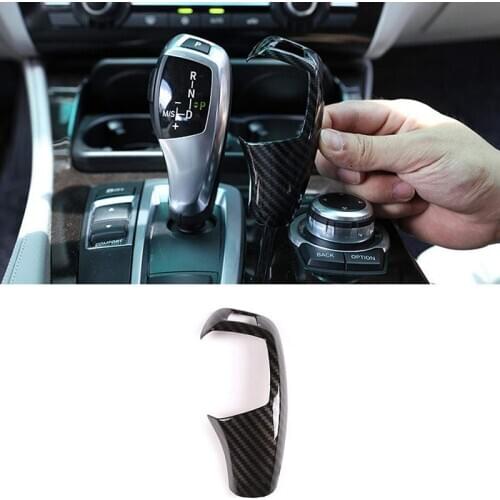 Car Gear Shift Knob Cover Trim Carbon Fiber for BMW F20 F30 F31 F34 X5 F15 X6 F16 X3 F25 X4 F26 F1