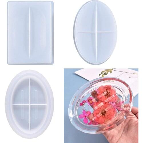 Soap Dish Resin Silicone Molds Jewelry Tray Epoxy Resin Casting Mould for DIY Ring Dish Holders Soap Storage Box Home Decoration