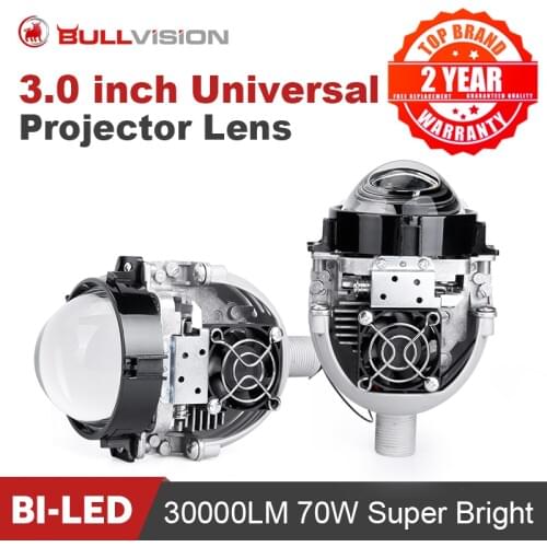 Bi-led Lens 3 inch Projector Lenses 100W Kits H4 Hi/Lo Beam H1 H7 H11 9005 9006 LED Bulbs Reflector Diode Chip Super 30000LM
