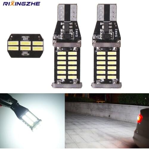 RXZ 2Pcs T15 W16W LED Reverse Light Bulbs 920 921 912 Canbus 4014 30SMD Highlight LED Backup Parking Light Lamp Bulbs DC12V
