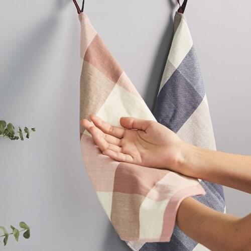Cleaning Cloth Kitchen Towel Hanging Household Absorbent Thickened Bathroom Accessories Nordic Style Hand Towel Pure Cotton
