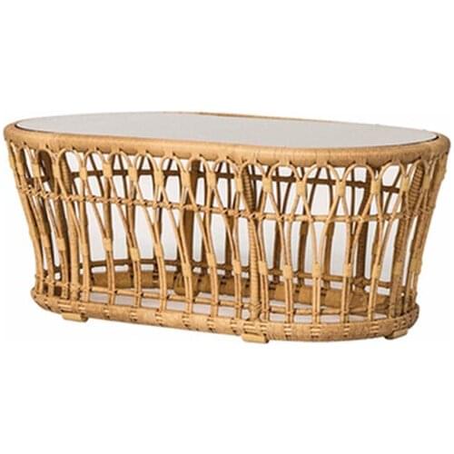 Outdoor rattan sofa living room terrace rattan chair simple modern outdoor furniture balcony coffee table combination