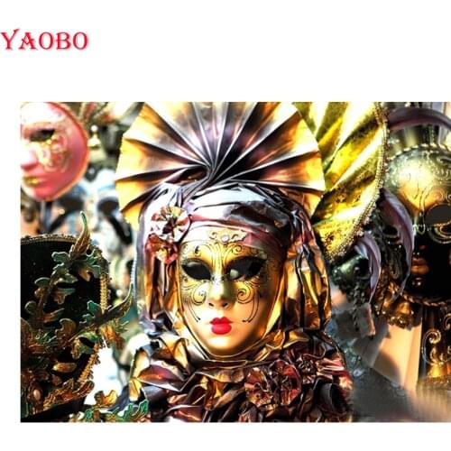 Venice mask woman diamond painting sale 5d rhinestone diamond embroidery diamond mosaic cross stitch kit home decoration