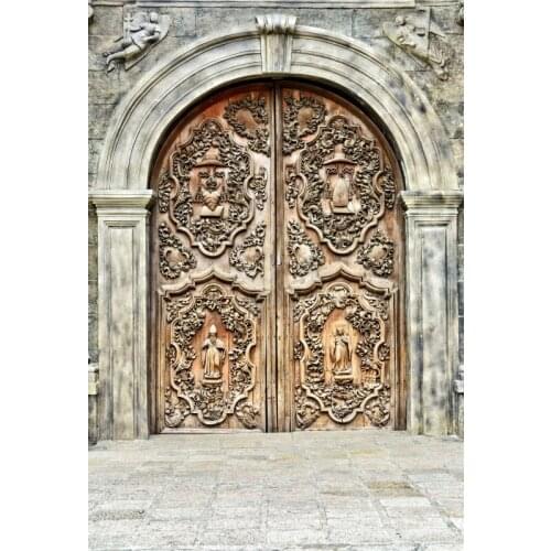 Laeacco Vintage Embossed Arch Door Scene Child Photography Backgrounds Customized Vinyl Photographic Backdrops For Photo Studio