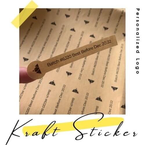 100pcs Custom Stickers Kraft Paper Label Name Tags Wedding Personalized Stationery Sticker 21071401