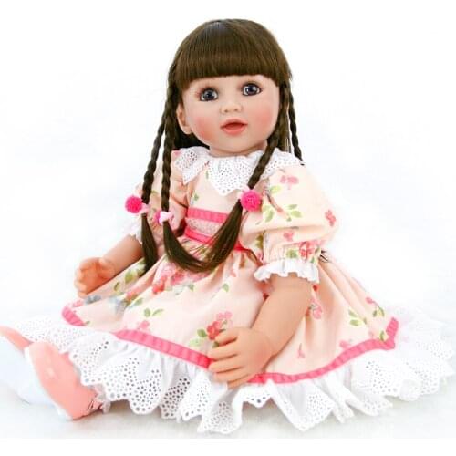 24 Inch Handmade bebe reborn silicone Girl baby reborn toddler doll Toys Realistic princess doll Birthday Gift Bedtime playmate