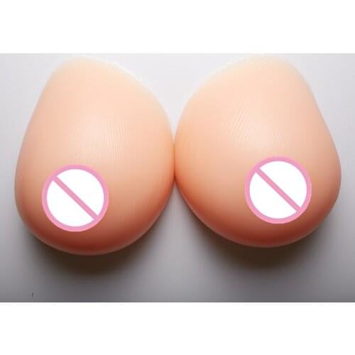 2400g/pair Realistic Silicone Breast Forms Artificial Boobs Transgender False Breast Left Right
