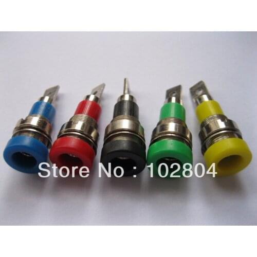 600 pcs Banana Jack for 2mm Banana Plug Length 23mm 5 Colors Nickel plated Insert Type HOT Sale HIGH Quality