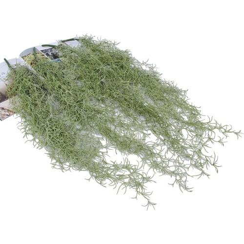 85cm Artificial Plastic Air Grass Hanging Rattan Green Plant Immortal Everlasting Flower Moss Grass Fake Vine Leaves Fake Flowe